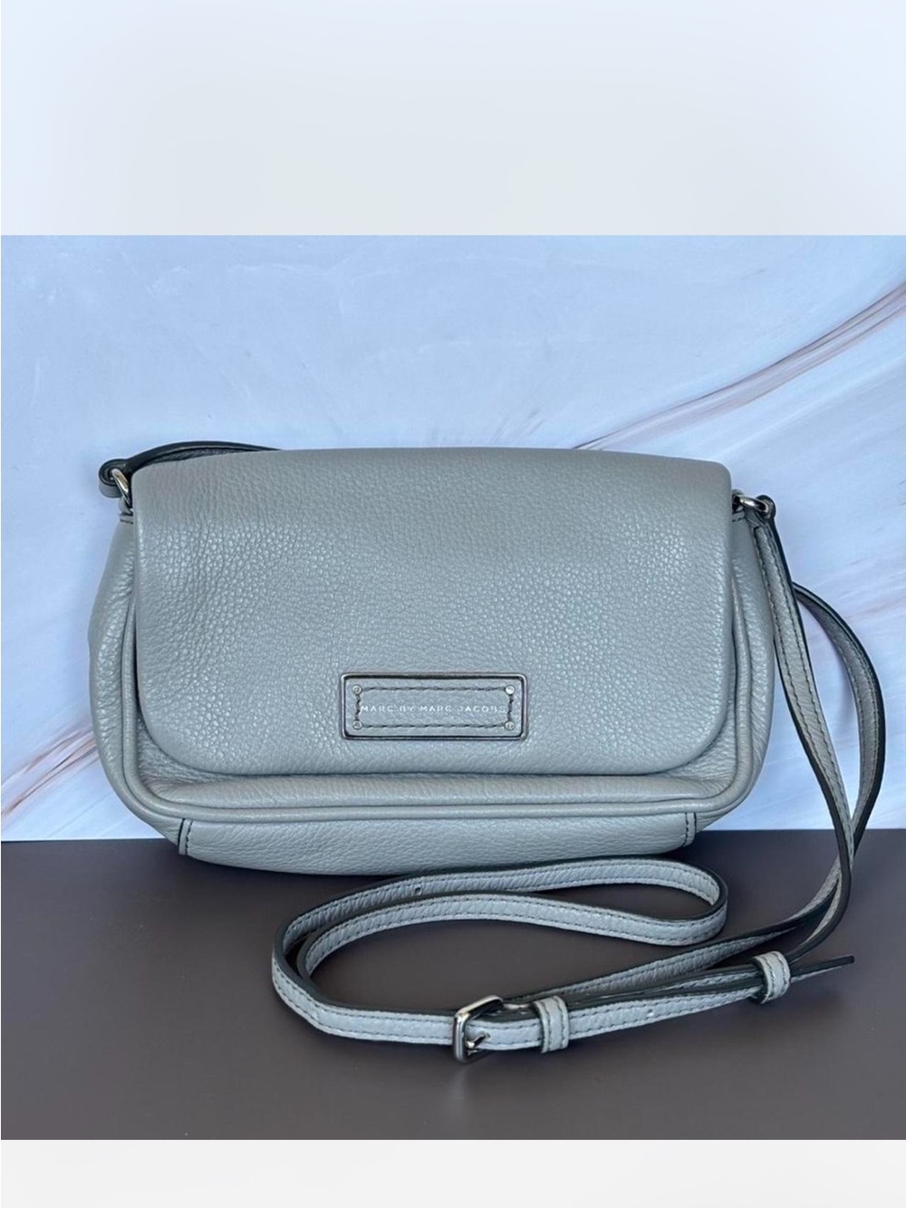 Marc by Marc Jacobs Taupe Pebble Leather Crossbody Bag